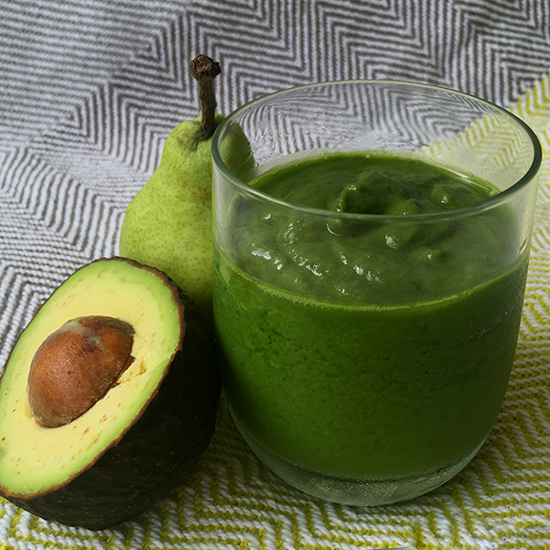 Pear-kale-avocado-moringa-smoothie